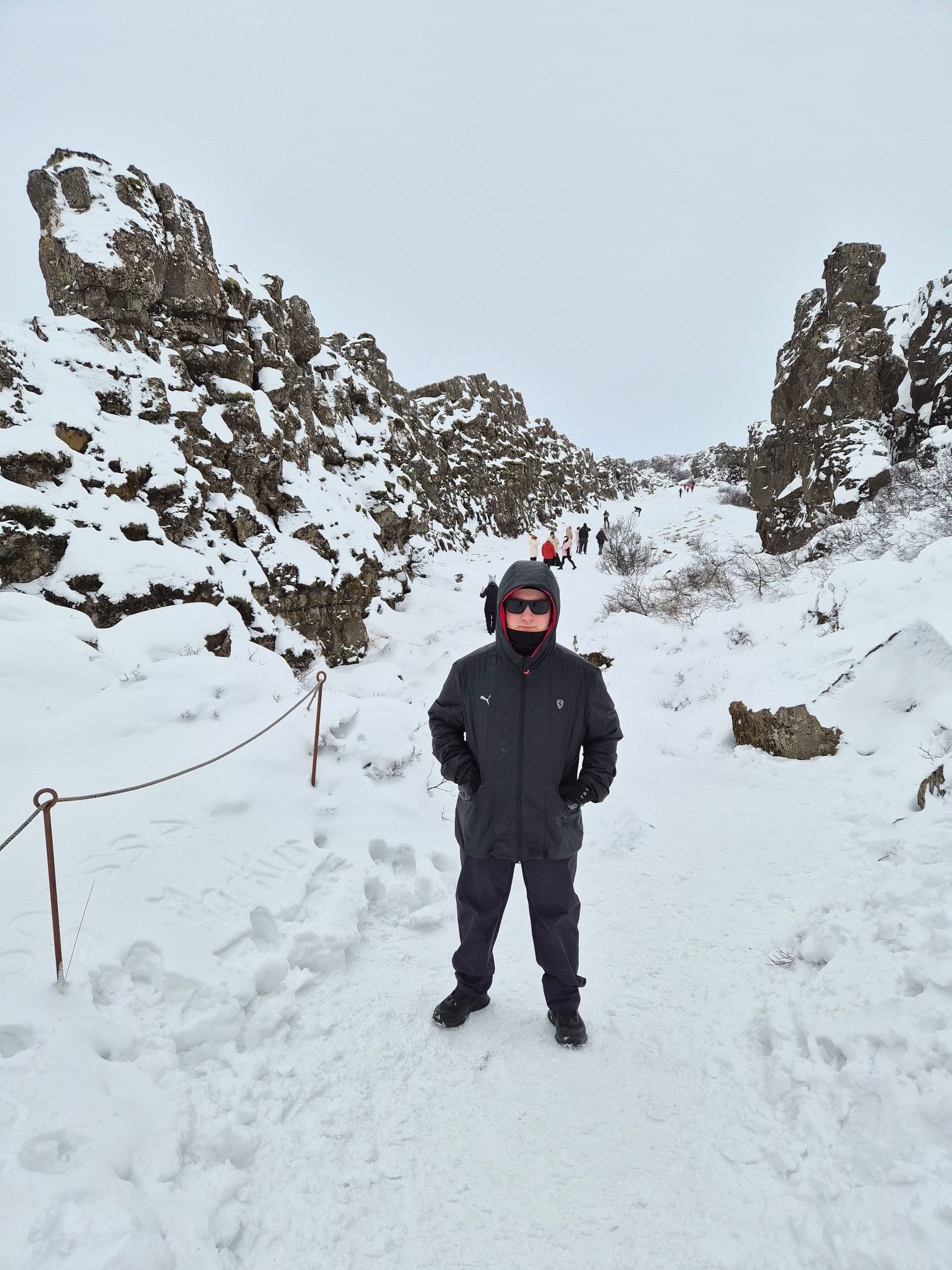 Standing between two continents, still waiting for a build to finish.